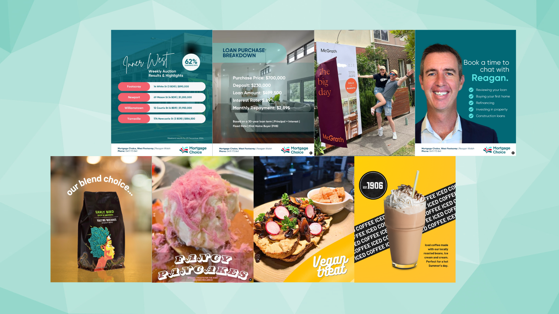 A display of our social media management work we've done for satisfied clients | Design Grid