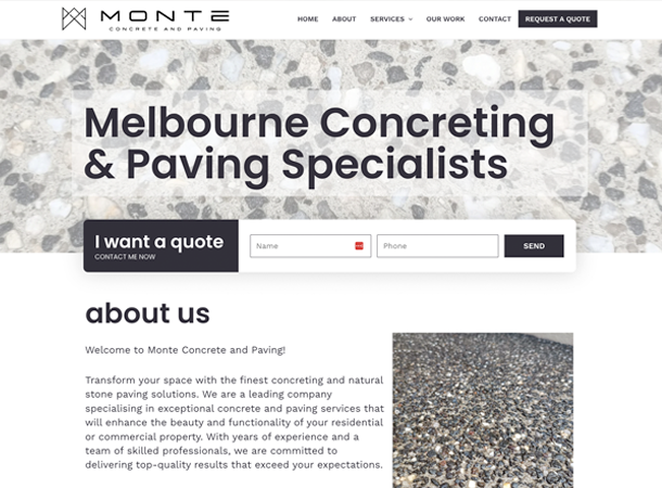 Boosting Tradies’ Online Presence and Lead Generation: Monte Concrete and Paving Case Study