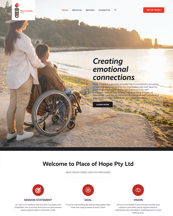Place of Hope Pty Ltd – Disability and Aged Care Services NDIS Website